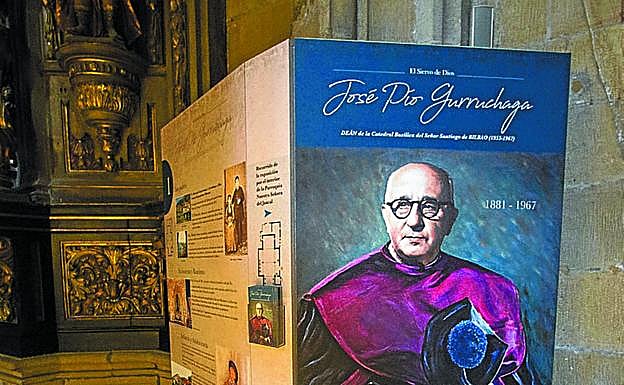 Retrato de José Pío Gurruchaga, en la exposición del Juncal. 