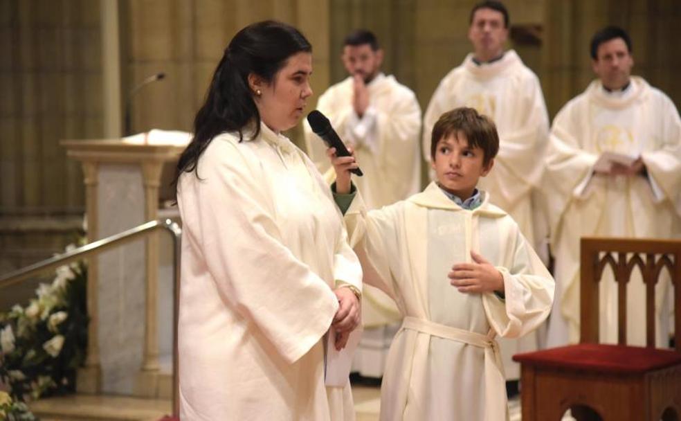 María Pagalday, en la catedral del Buen Pastor donde esta tarde ha sido consagrada. 