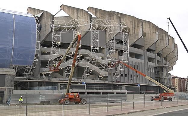 Aspecto actual de la fachada de Anoeta. 