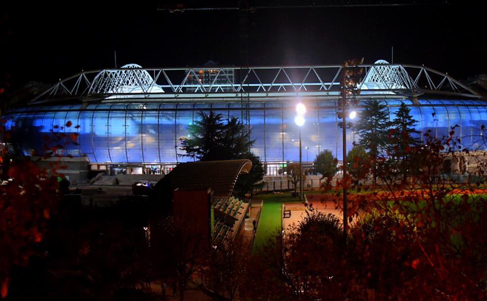 El estadio de Anoeta durante la disputa del partido de rugby entre Samoa y Estados Unidos el pasado sábado. 