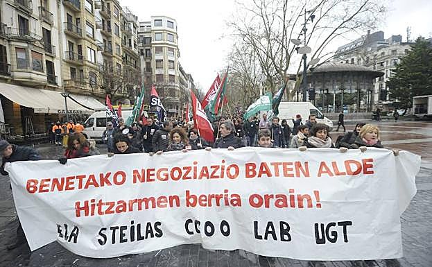 Protesta de los trabajadores de la red concertada del pasado marzo