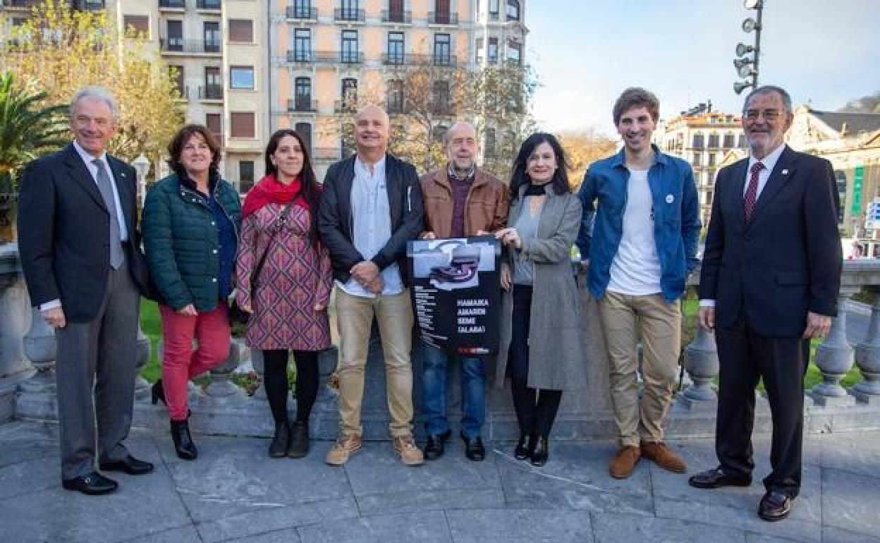 Imagen de la presentación de este lunes en Donostia. 