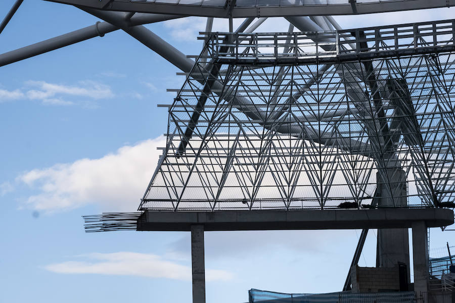 Las obras en el estadio de Anoeta avanzan a buen ritmo.