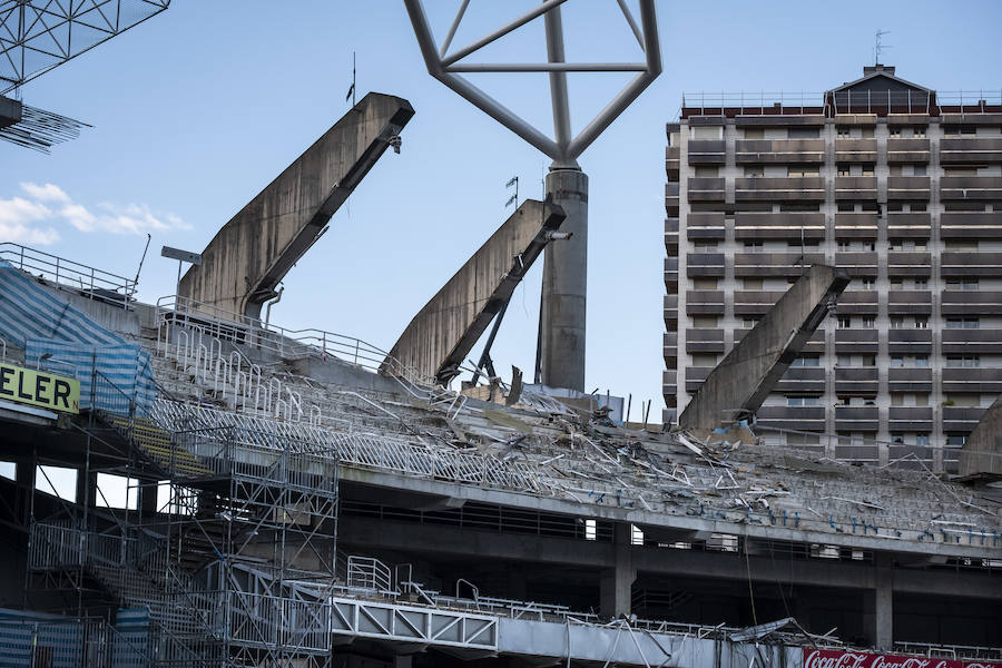 Las obras en el estadio de Anoeta avanzan a buen ritmo.