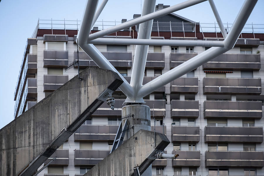 Las obras en el estadio de Anoeta avanzan a buen ritmo.