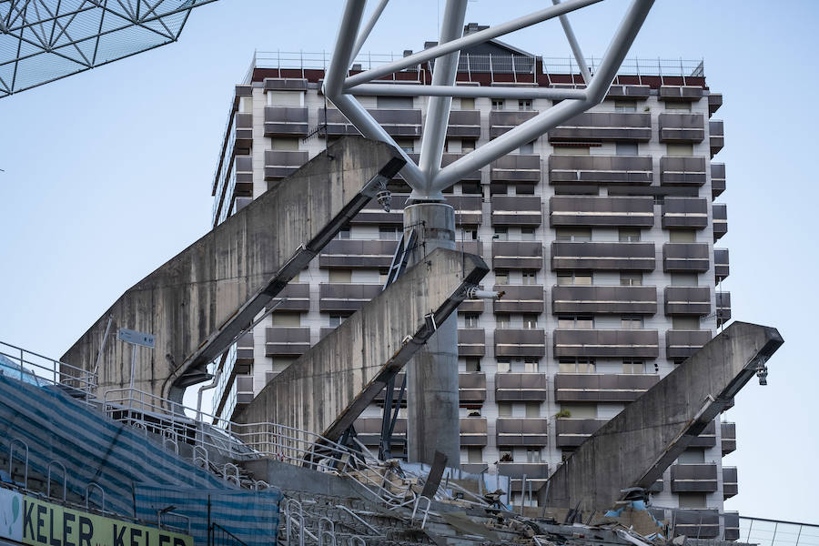 Las obras en el estadio de Anoeta avanzan a buen ritmo.