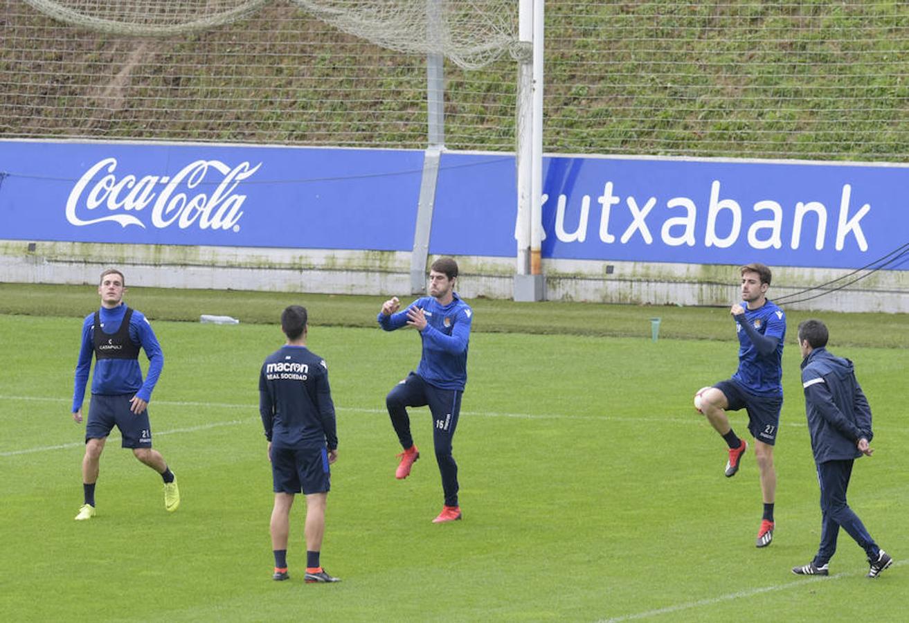 Los de Asier Garitano han efectuado el último entrenamiento de la semana antes de medirse este domingo al Betis en Sevilla