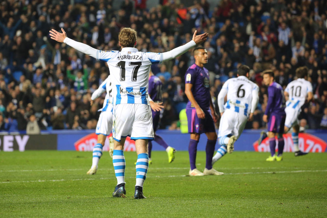 Repasa las mejores imágenes del partido entre la Real Sociedad y el Celta 