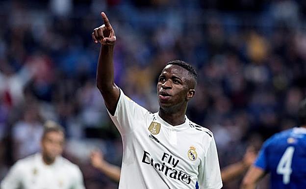 El brasileño Vinícius fue uno de los destacados ante el Melilla. 