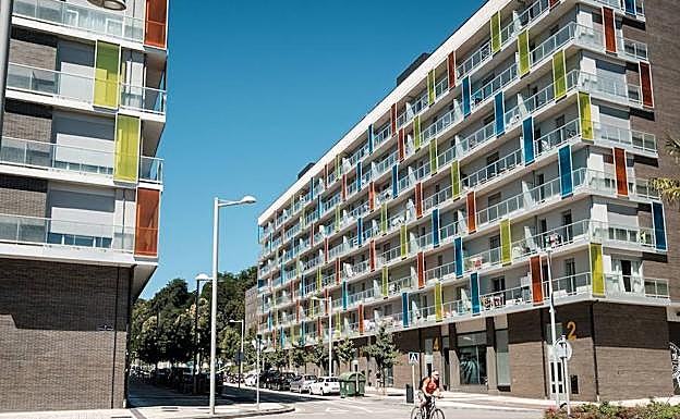 Viviendas en el barrio Morlans de Donostia.
