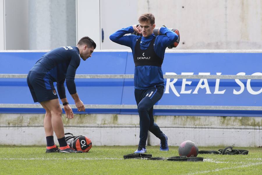 Los de Garitano han entrenado esta mañana en Zubieta tratando de olvidar la derrota en Anoeta y pensando ya en su próximo rival.