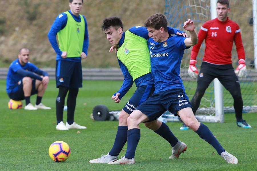 Los de Garitano han entrenado esta mañana en Zubieta tratando de olvidar la derrota en Anoeta y pensando ya en su próximo rival.