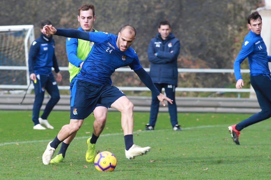 Los de Garitano han entrenado esta mañana en Zubieta tratando de olvidar la derrota en Anoeta y pensando ya en su próximo rival.
