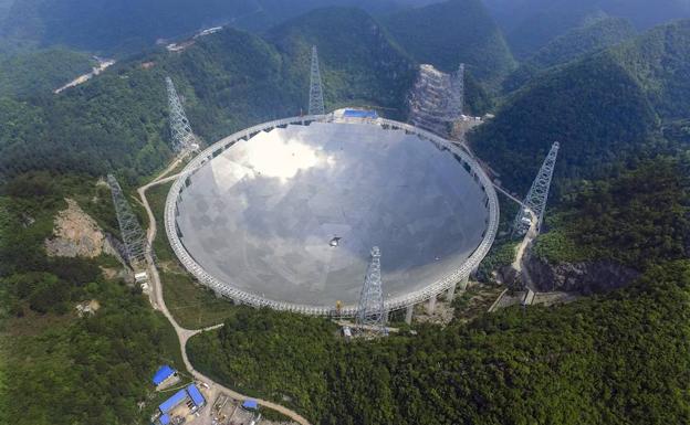 El radiotelescopio más grande del mundo, situado en China.