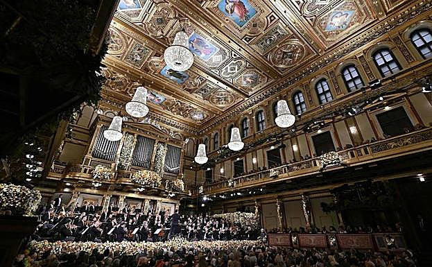 Imagen principal - Trs momentos del concierto de la Filarmónica de Viena. 