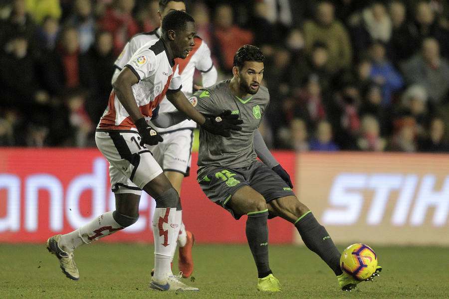 Partido muy disputado en Vallecas de la Real Sociedad