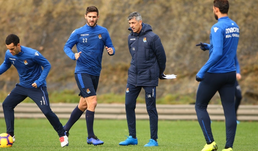 La Real Sociedad ha completado esta sábado la última sesión preparatoria antes de recibir al Huesca este domingo en Anoeta. 