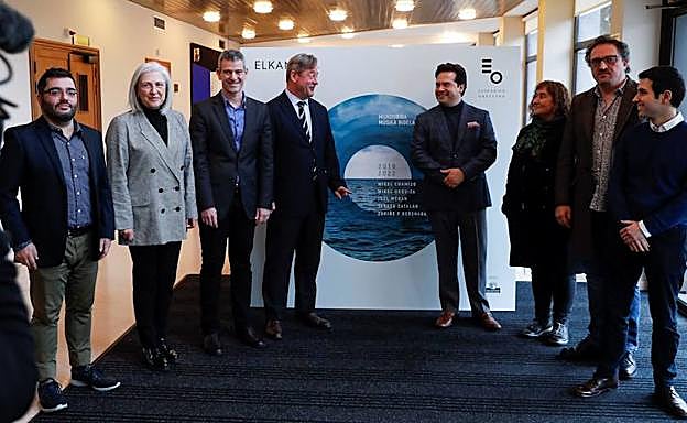 Presentación este martes en San Sebastián del proyecto 'Mundubira musika bidelagun'. 