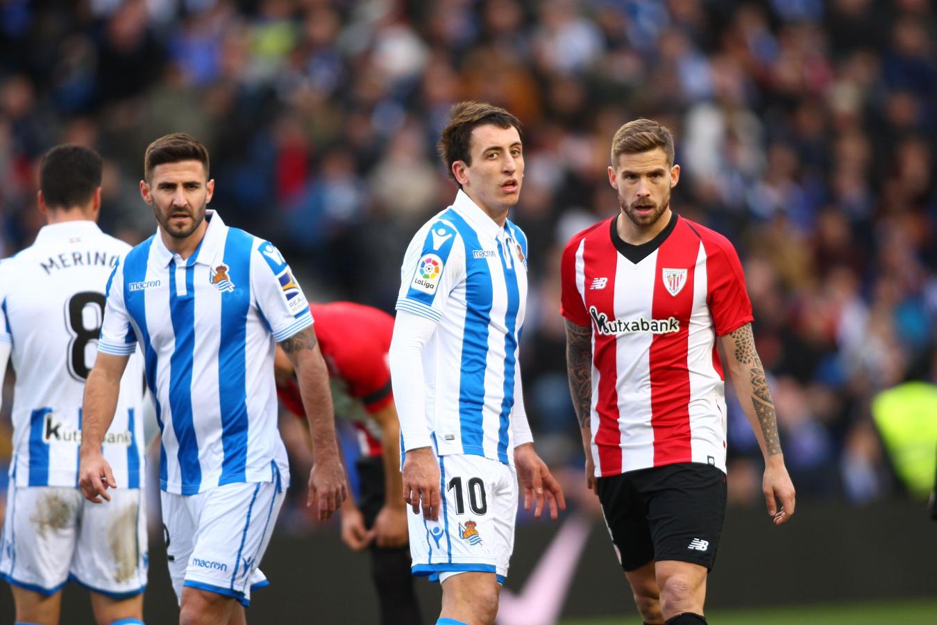 Las mejores imágenes del derbi entre la Real Sociedad y el Athletic en Anoeta. 