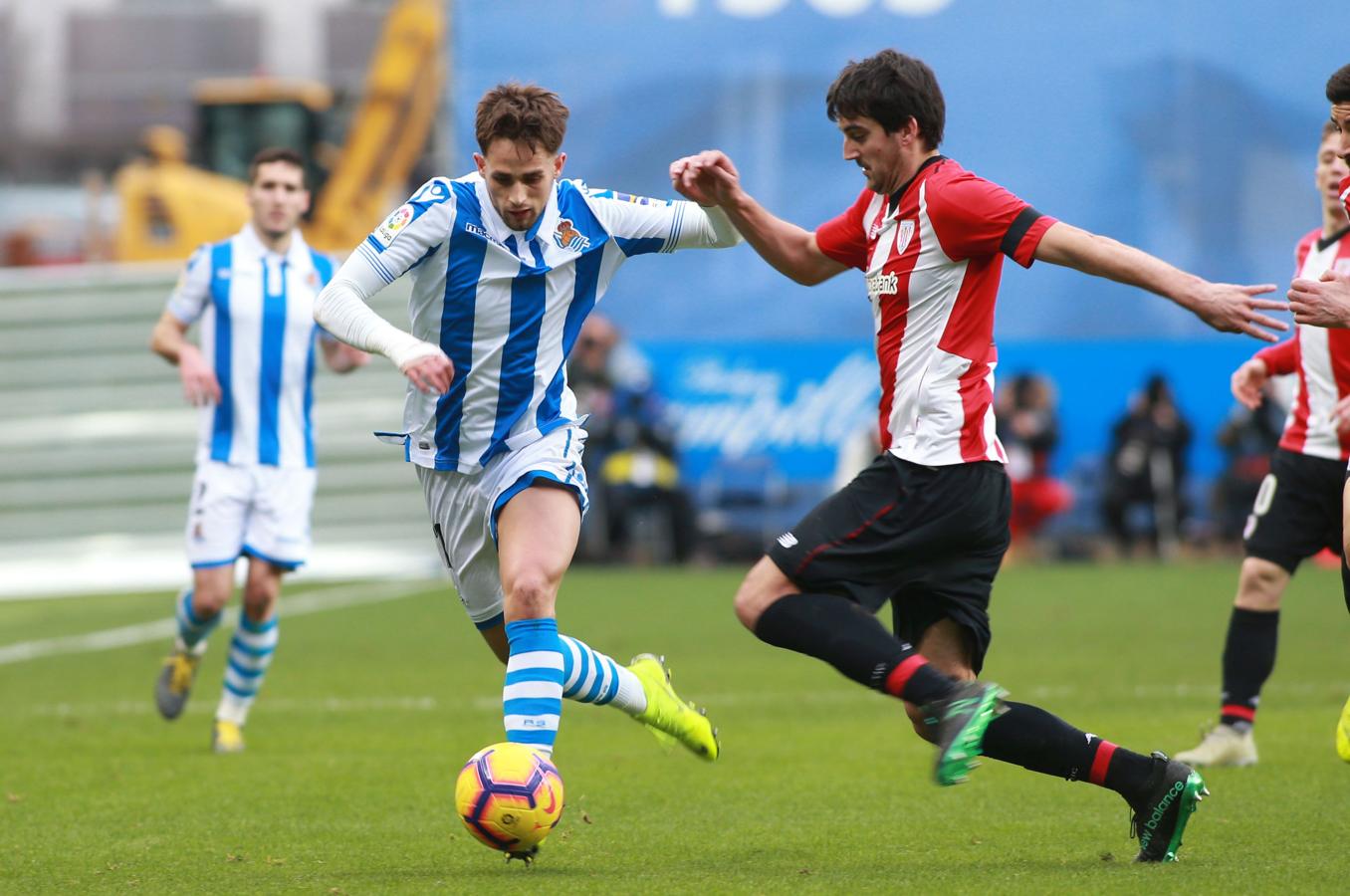 Las mejores imágenes del derbi entre la Real Sociedad y el Athletic en Anoeta. 
