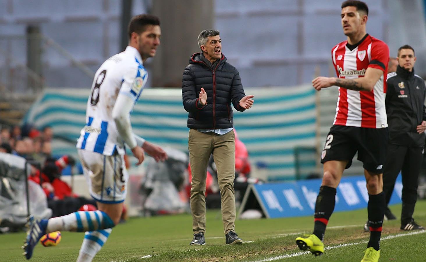 Las mejores imágenes del derbi entre la Real Sociedad y el Athletic en Anoeta. 