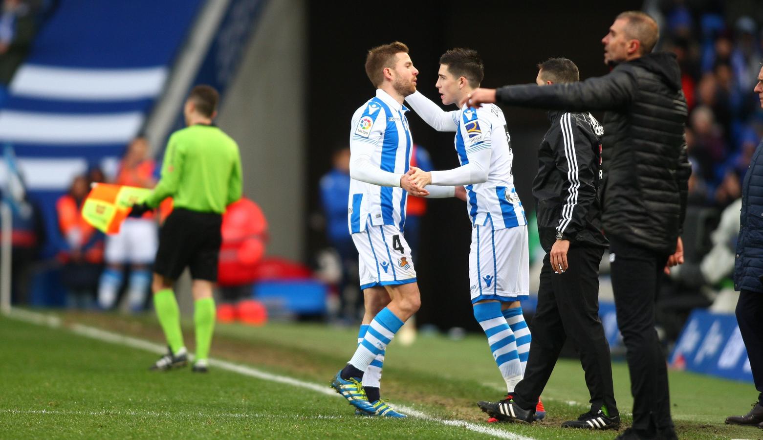 Las mejores imágenes del derbi entre la Real Sociedad y el Athletic en Anoeta. 