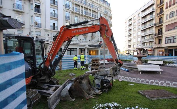 Obras del Metro de Donostialdea. 