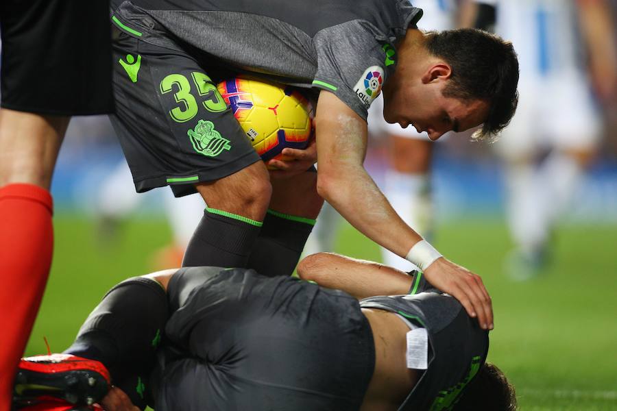 Las fotos más espectáculares del encuentro disputado en Anoeta entre Real Sociedad (esta vez con la segunda equipación) y el Leganés.