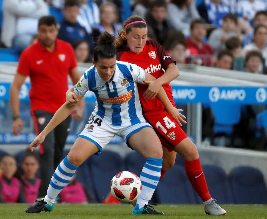 Las mejores imágenes de la victoria de la Real Sociedad ante el Sevilla y que le sirve para entrar en la final de la Copa de la Reina por primera vez en su historia 