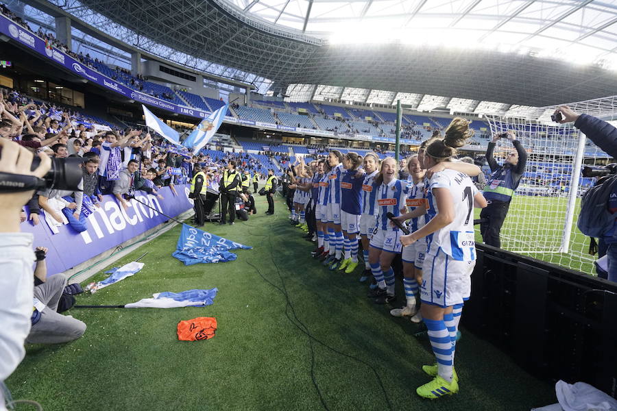 Las mejores imágenes de la victoria de la Real Sociedad ante el Sevilla y que le sirve para entrar en la final de la Copa de la Reina por primera vez en su historia 