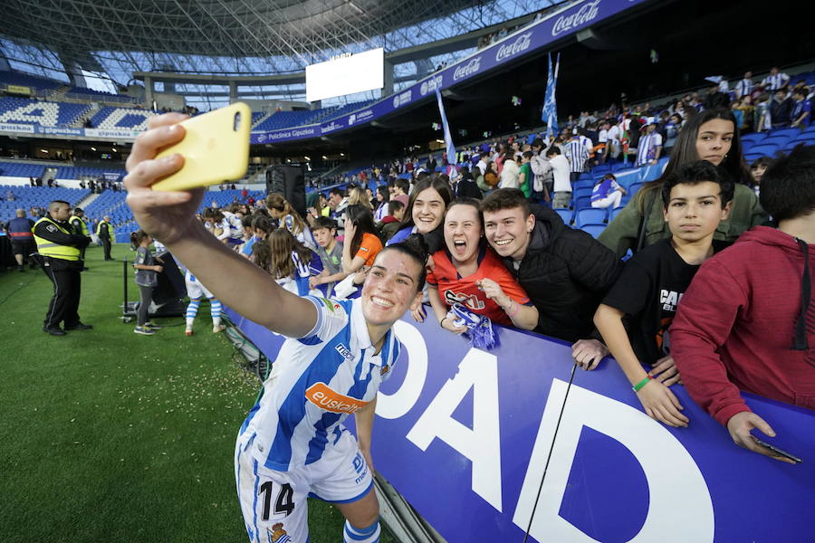 Las mejores imágenes de la victoria de la Real Sociedad ante el Sevilla y que le sirve para entrar en la final de la Copa de la Reina por primera vez en su historia 