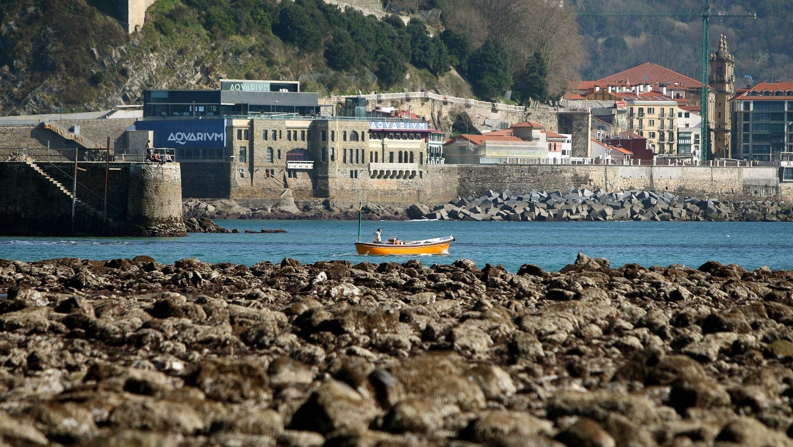 Las mareas vivas de estos días están dejando imágenes impresionantes en la costa guipuzcoana. Este jueves por la mañana el fondo marino de la playa donostiarra de Ondarreta ha quedado a la vista de los curiosos.