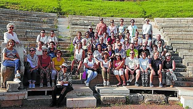 Imagen tomada en el teatro de Messene, en Grecia, durante el viaje del Ciclo de Literatura y Cine del pasado verano. 