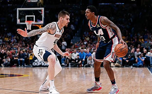Juancho Hernangómez, durante el partido ante los Clippers. 