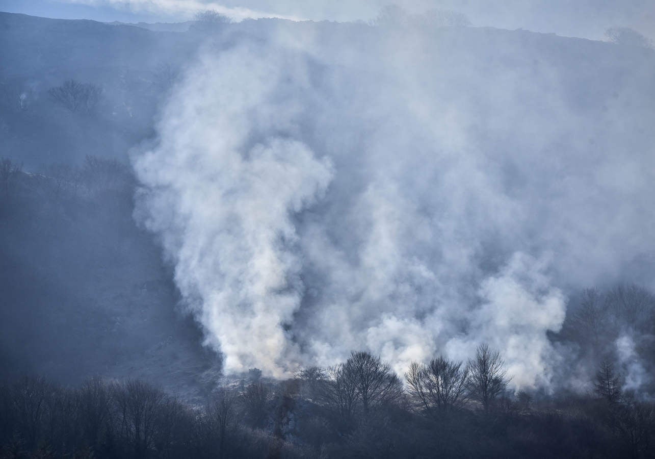 Hacia la una de la madrugada de este miércoles, los bomberos han tenido que actuar de urgencia, ya que el fuego ha llegado rápidamente a zonas cercanas a Bedaio y a la cima del monte Zabalegi.