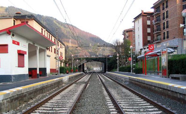 La estación de tren de Anoeta.