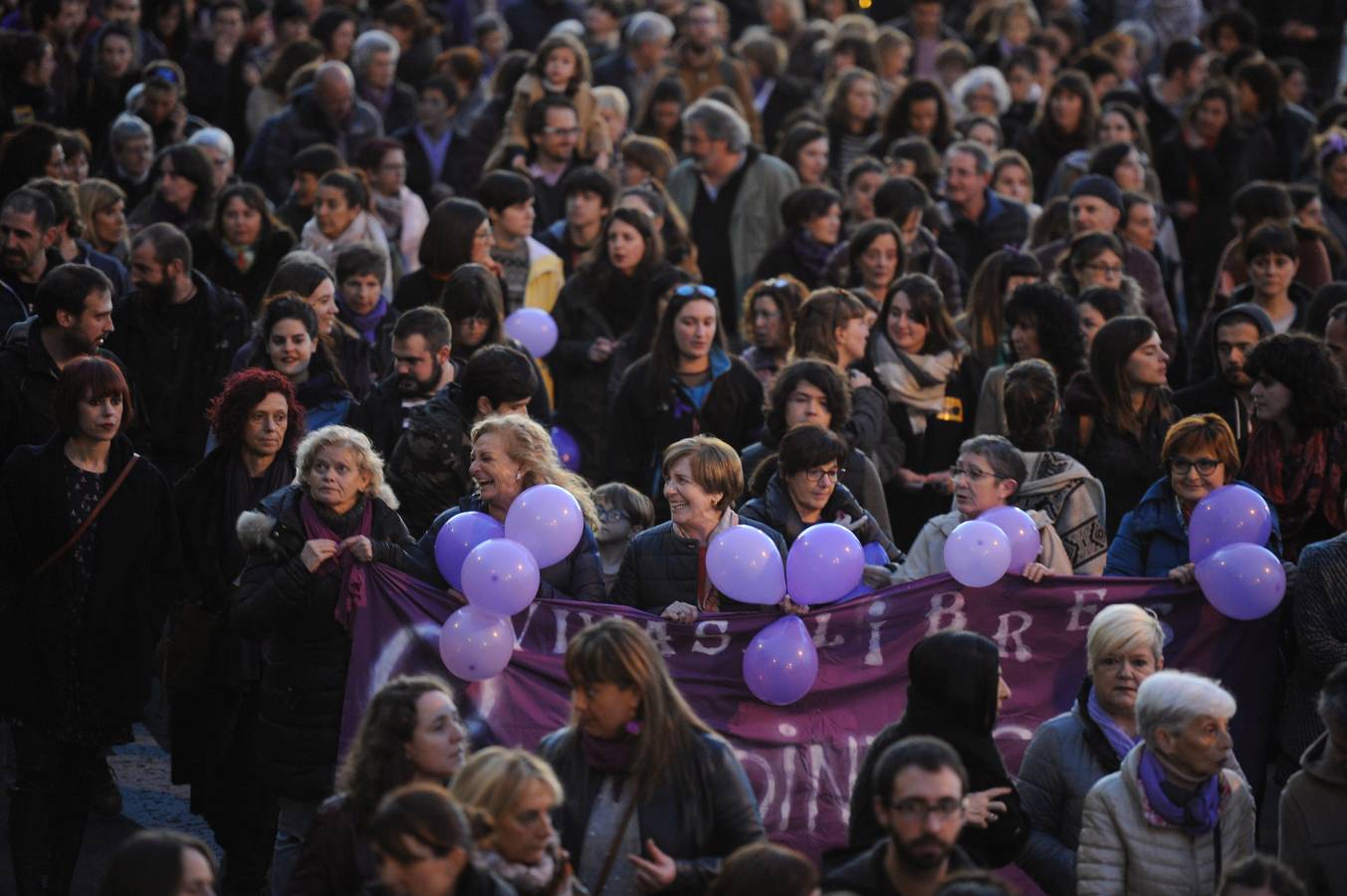 San Sebastián ha sido el lugar en el que las mujeres han reclamado sus derechos con motivo del 8M. 