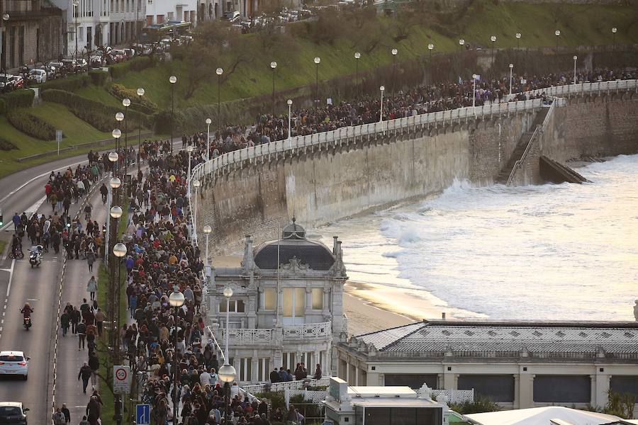 San Sebastián ha sido el lugar en el que las mujeres han reclamado sus derechos con motivo del 8M. 