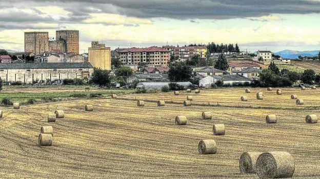 Vista de la silueta urbana de Medina de Pomar.