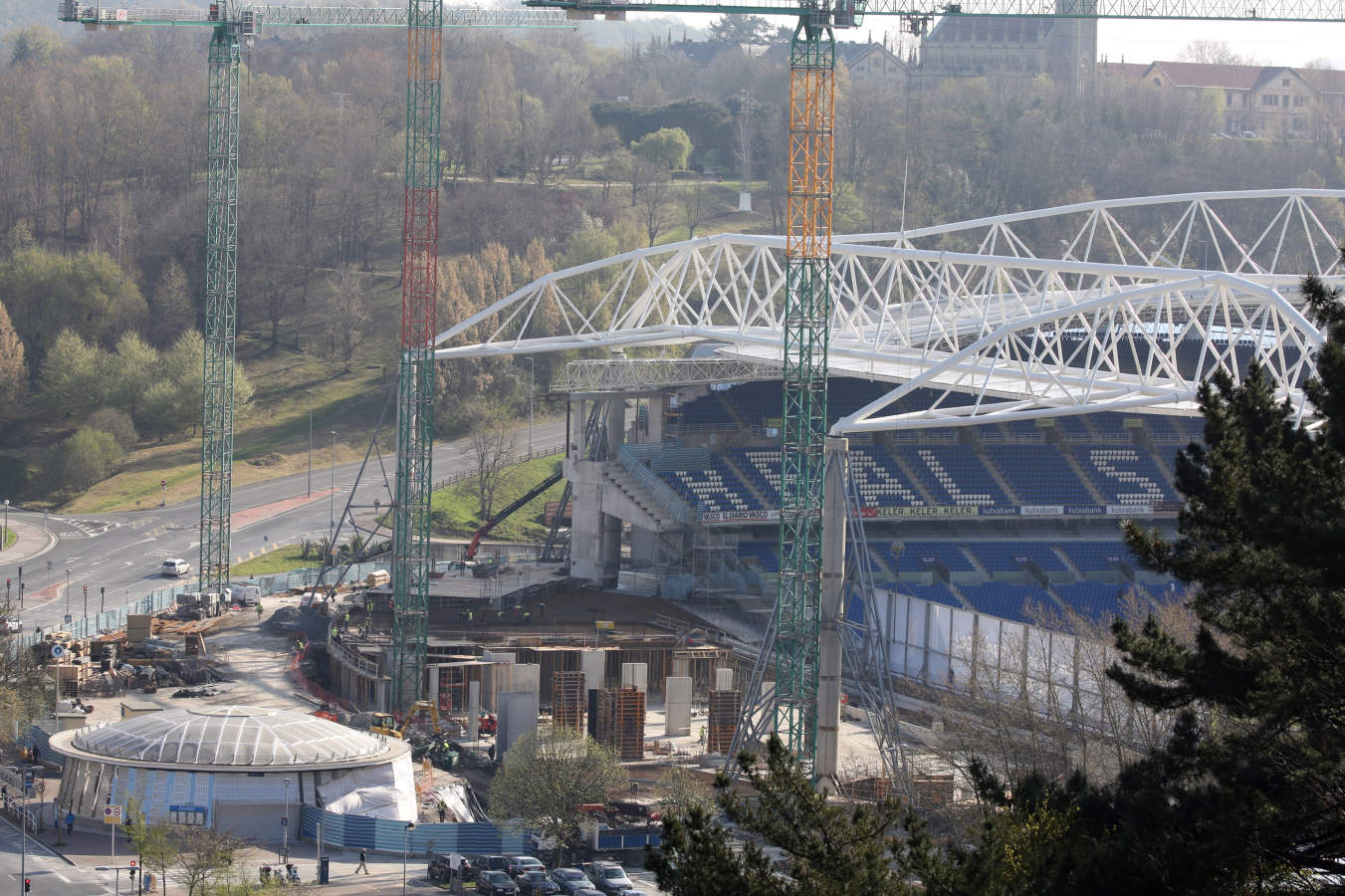 Las obras del nuevo campo de la Real Sociedad avanzan a buen ritmo.