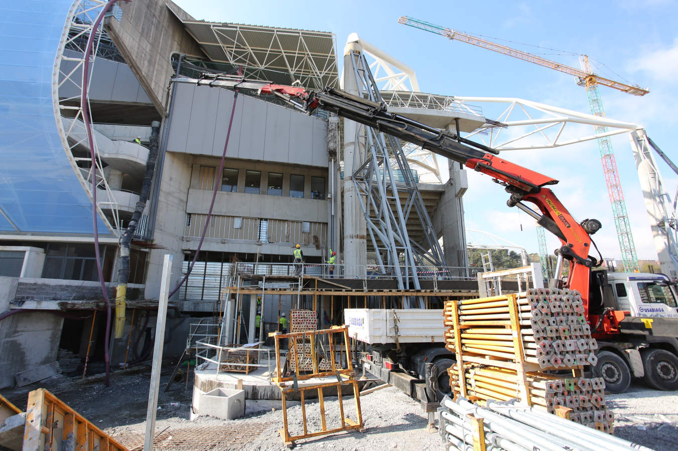 Las obras del nuevo campo de la Real Sociedad avanzan a buen ritmo.