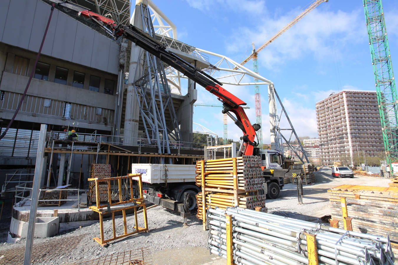 Las obras del nuevo campo de la Real Sociedad avanzan a buen ritmo.
