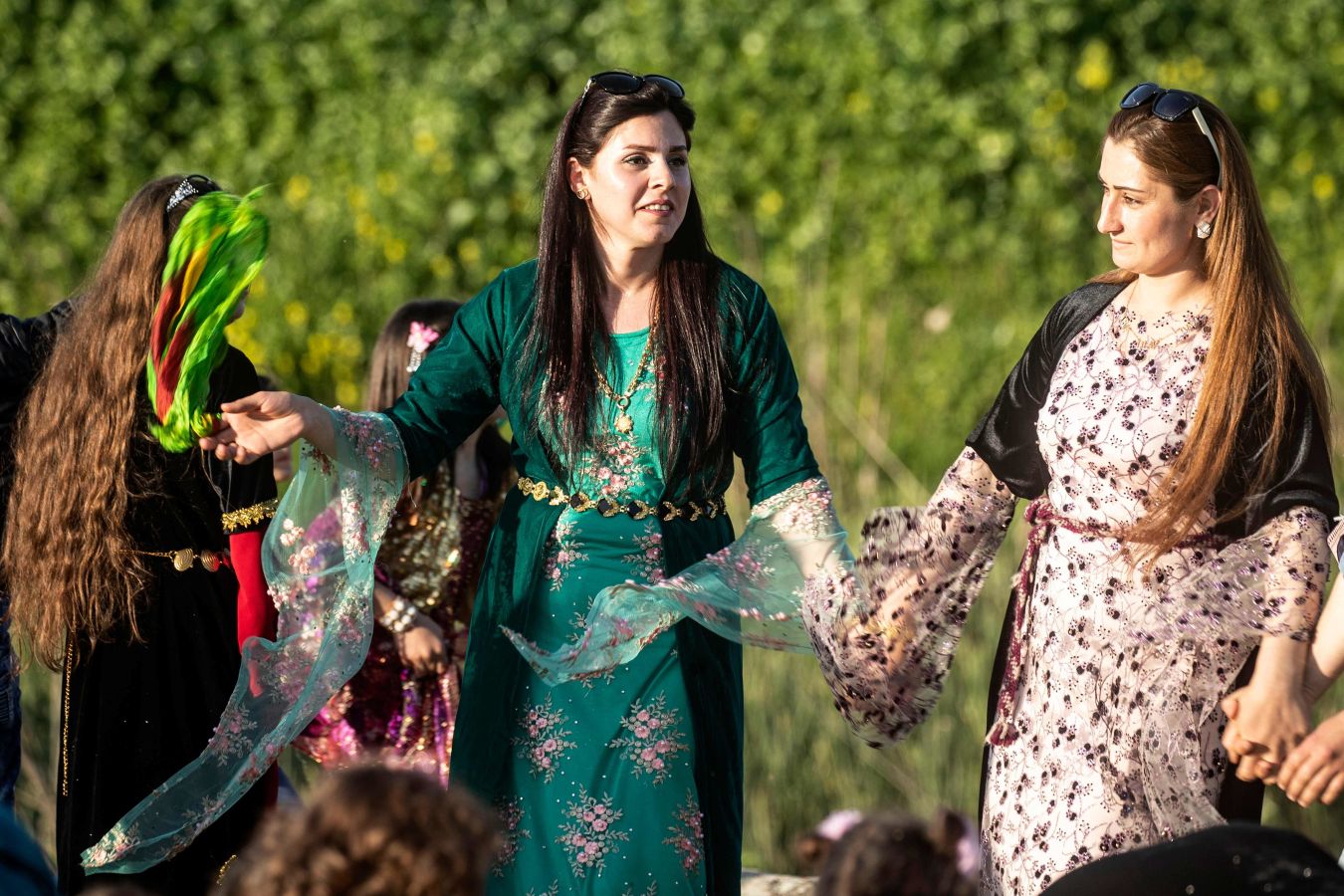 Celebración de la llegada de la primavera en la ciudad siria de al-Qahtaniyah, en la provincia de Hasakeh, cerca de la frontera sirio-turca