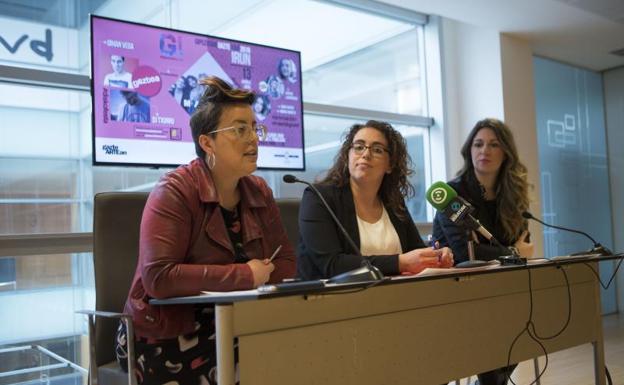 Goizane Álvarez, Mónica Martínez y Gemma González. 