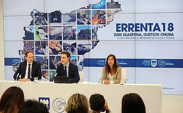 Acto de presentación de la Campaña de la Renta en Gipuzkoa. 