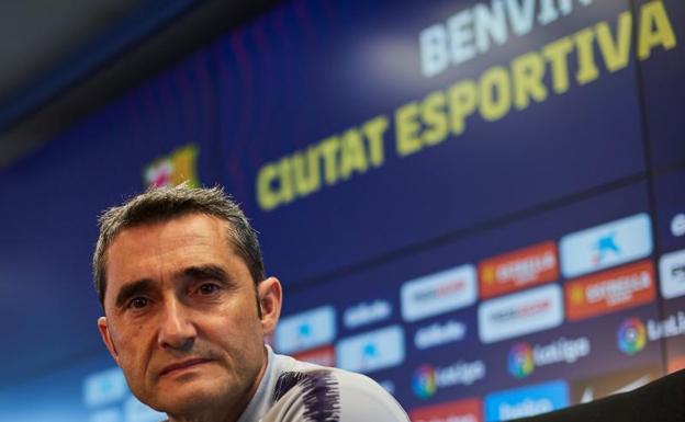 Ernesto Valverde, técnico del Barcelona. 