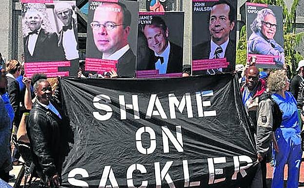 Protesta ante la Arthur Sackler Gallery de Washington. 