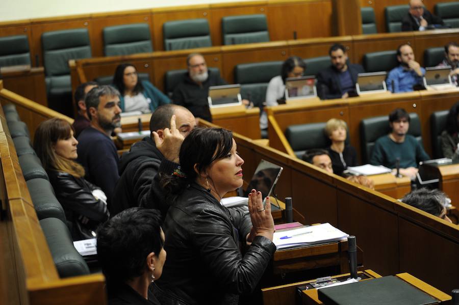 La Cámara vasca registra el momento más tenso de la legislatura en el debate sobre la ley de abusos. Tejeria amaga con suspender la sesión y expulsa a un aforado mientras el PP la abandona como protesta