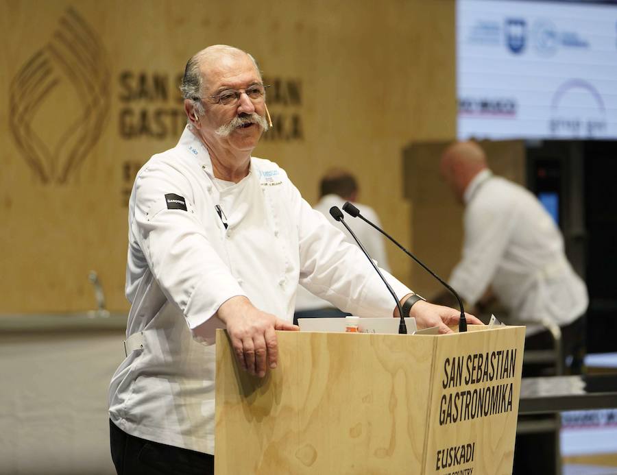 Pedro Subijana en un acto de San Sebastián Gastronomika. 