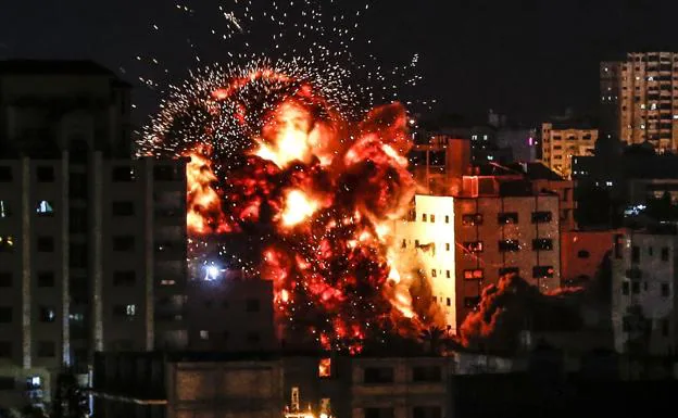 Explosión en Gaza. 